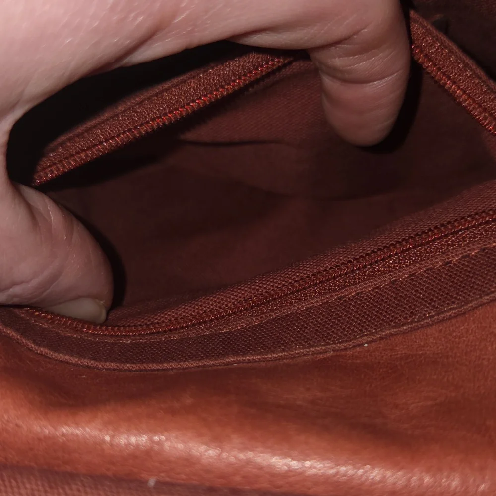 Fossil Brown Leather Crossbody Bag GUC - Picture 10 of 12